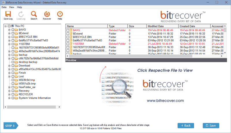 preview of recoverted data