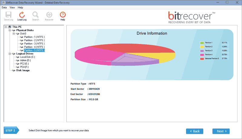 select deleted or formatted recovery file