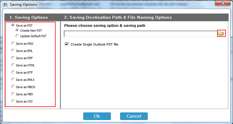 choose file format