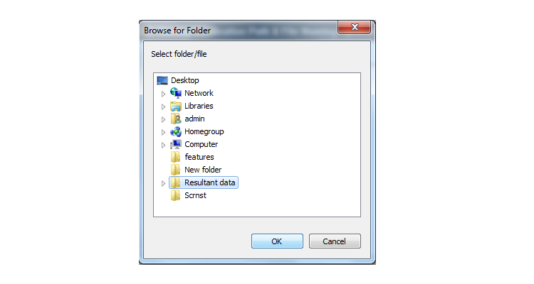 select destination path