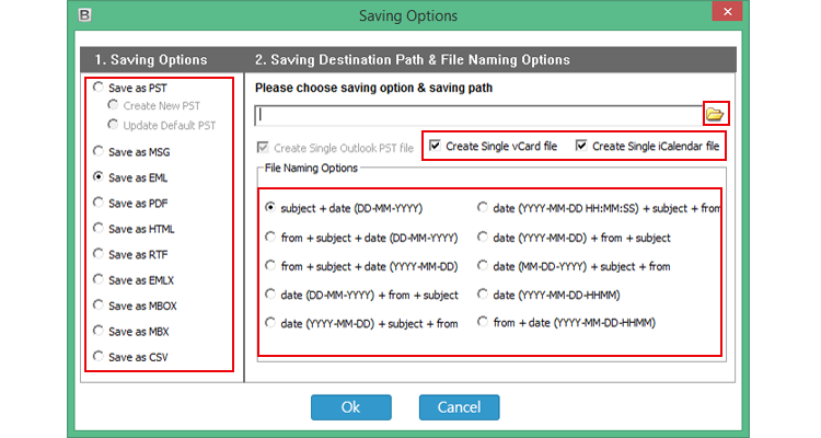 select file format